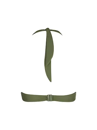 DARLING HARBOUR | Haut de bikini à col halter pour femmes | olive